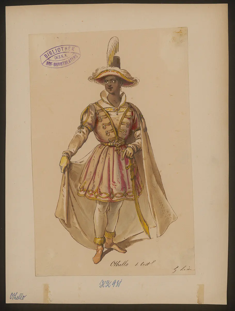 Othello, der Mohr von Venedig, Suchtitel: Othello, Originaltitel: The Tragedy of Othello, the Moor of Venice, Titel der Serie: Figurinen des k.k. Hof-Burgtheaters