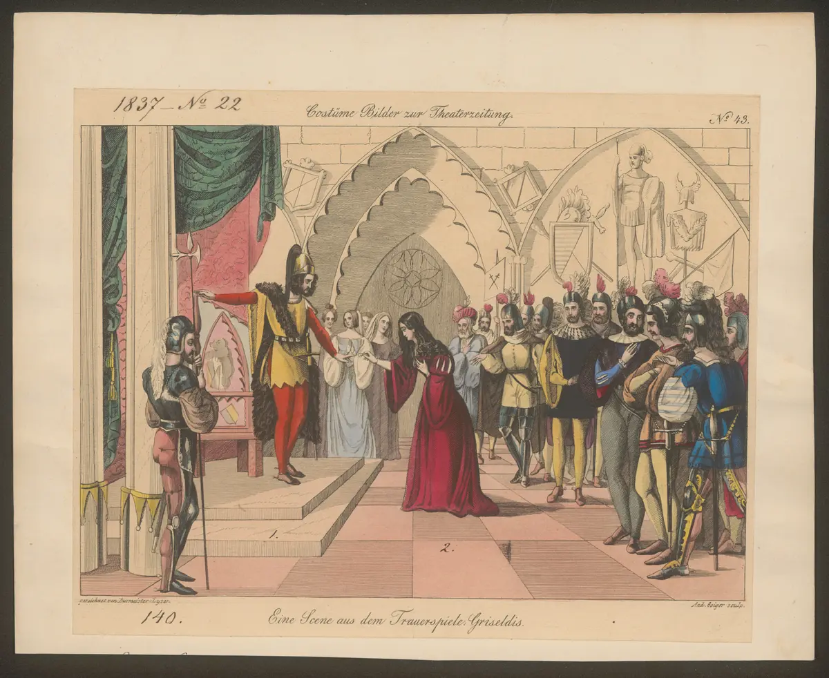 Griseldis, Titel der Serie: Costume-Bild, Name der Zeitschrift: Wiener Theaterzeitung