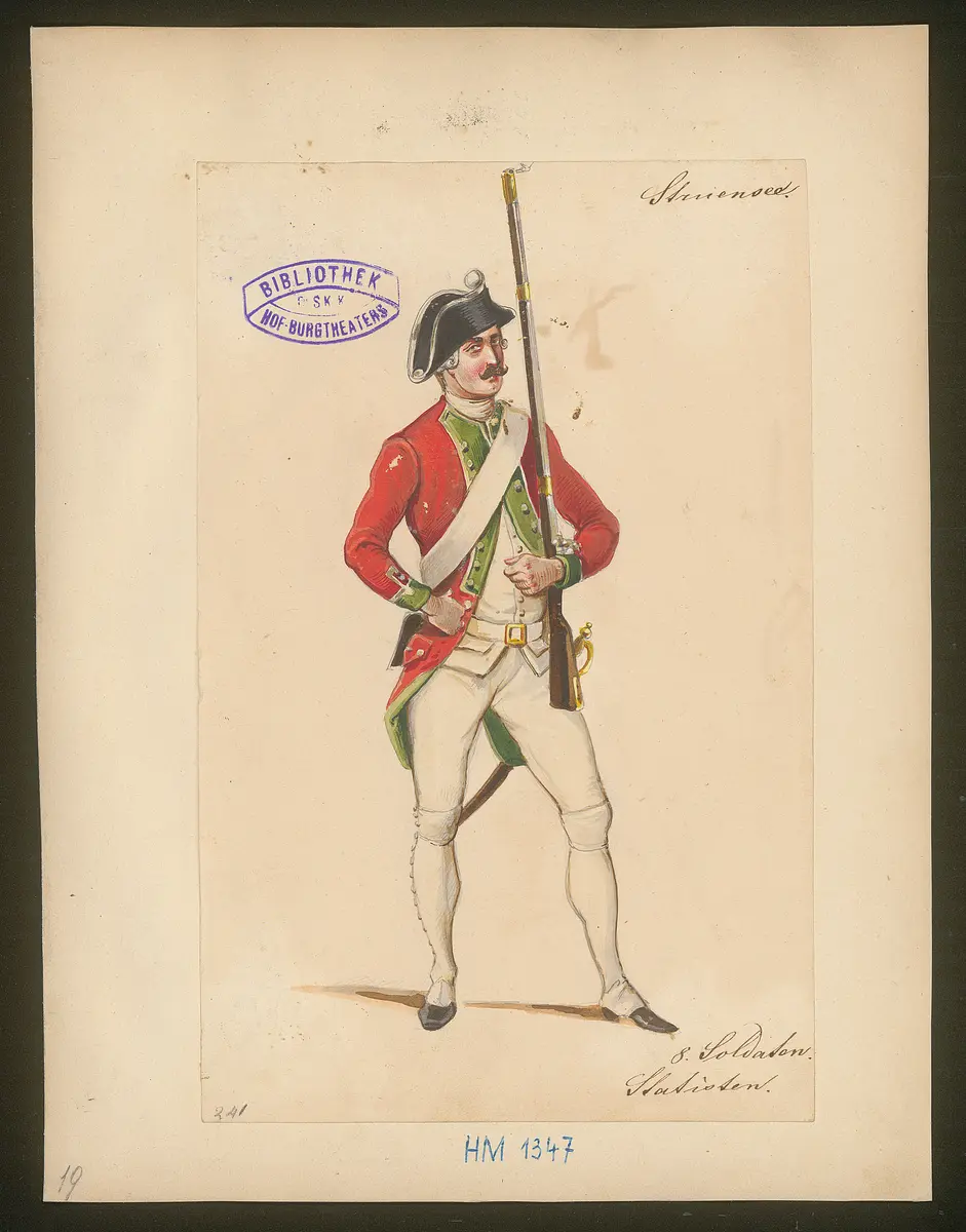 Struensee und die Deutschen in Dänemark, Titel der Serie: Figurinen des k.k. Hof-Burgtheaters