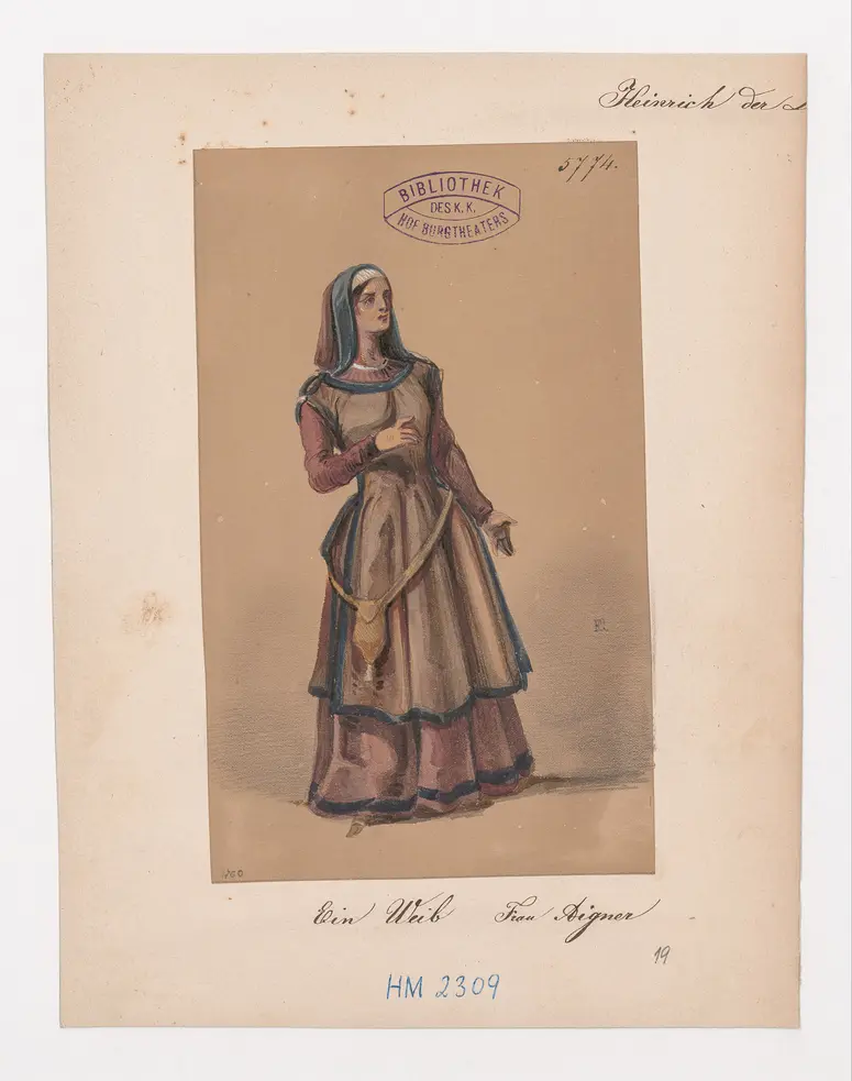 Heinrich der Löwe, Titel der Serie: Figurinen des k.k. Hof-Burgtheaters