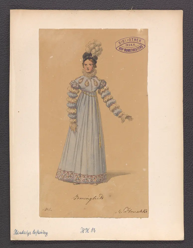 Hamburgs Befreiung, Titel der Serie: Figurinen des k.k. Hof-Burgtheaters