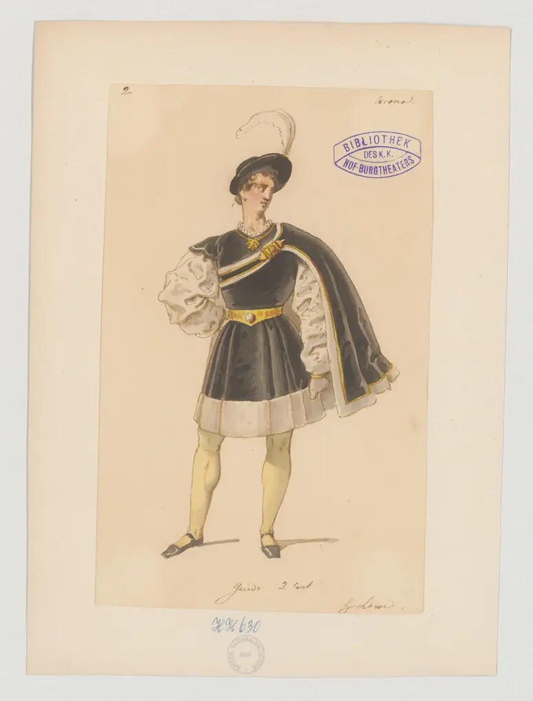 Corona von Saluzzo, Titel der Serie: Figurinen des k.k. Hof-Burgtheaters