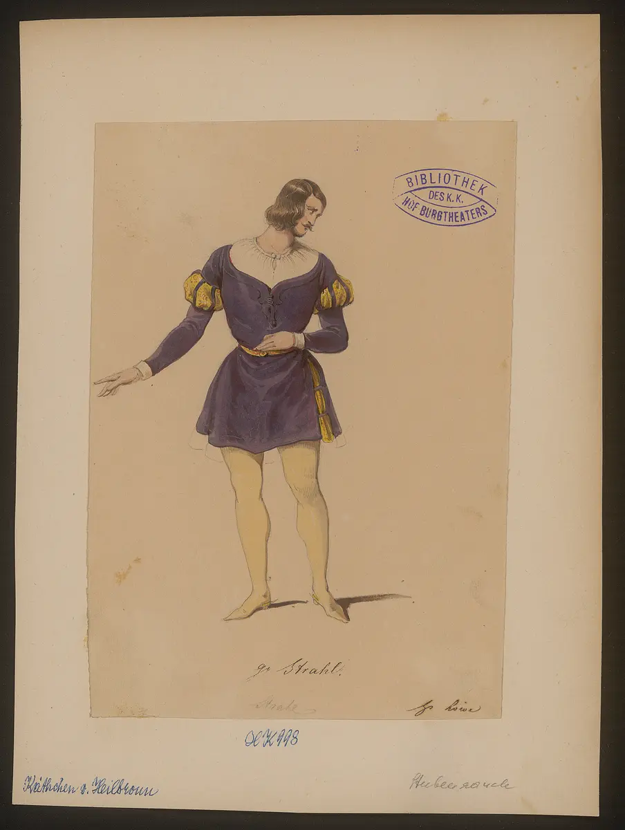 Das Käthchen von Heilbronn, oder Die Feuerprobe, Titel der Serie: Figurinen des k.k. Hof-Burgtheaters