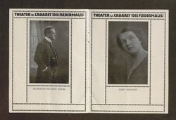 Kabarett Fledermaus, Titel in Vorlageform: Fledermaus Theater und Cabaret, Verweis auf Stücktitel: Rampsenit, Verweis auf Stücktitel: La main