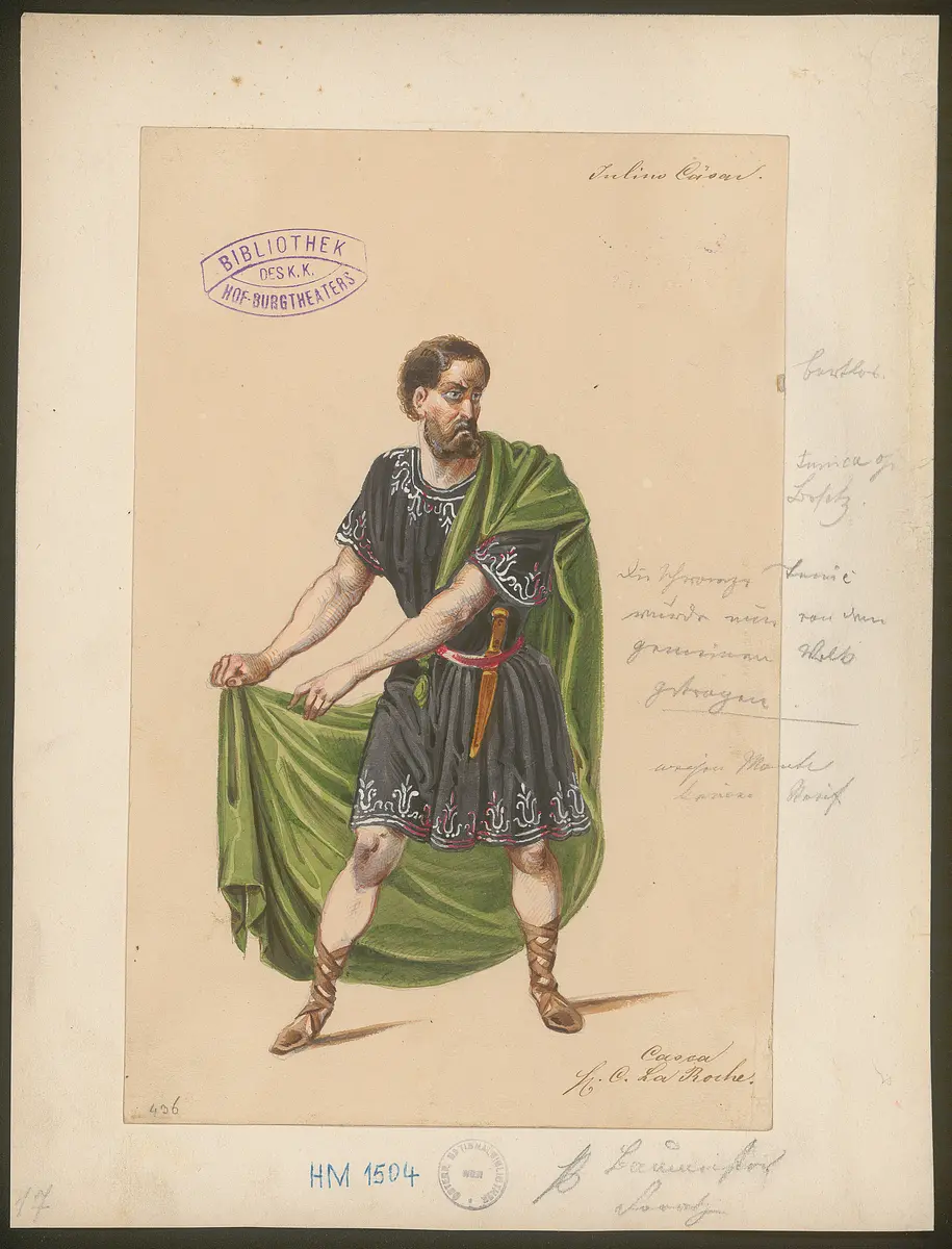 Julius Cäsar, Originaltitel: The Tragedy of Julius Caesar, Titel der Serie: Figurinen des k.k. Hof-Burgtheaters