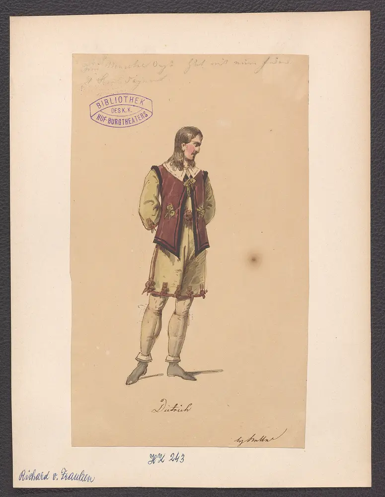 Richard von Franken, Titel der Serie: Figurinen des k.k. Hof-Burgtheaters