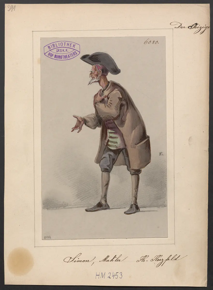 Der Geizige, Originaltitel: L'Avare, Titel der Serie: Figurinen des k.k. Hof-Burgtheaters