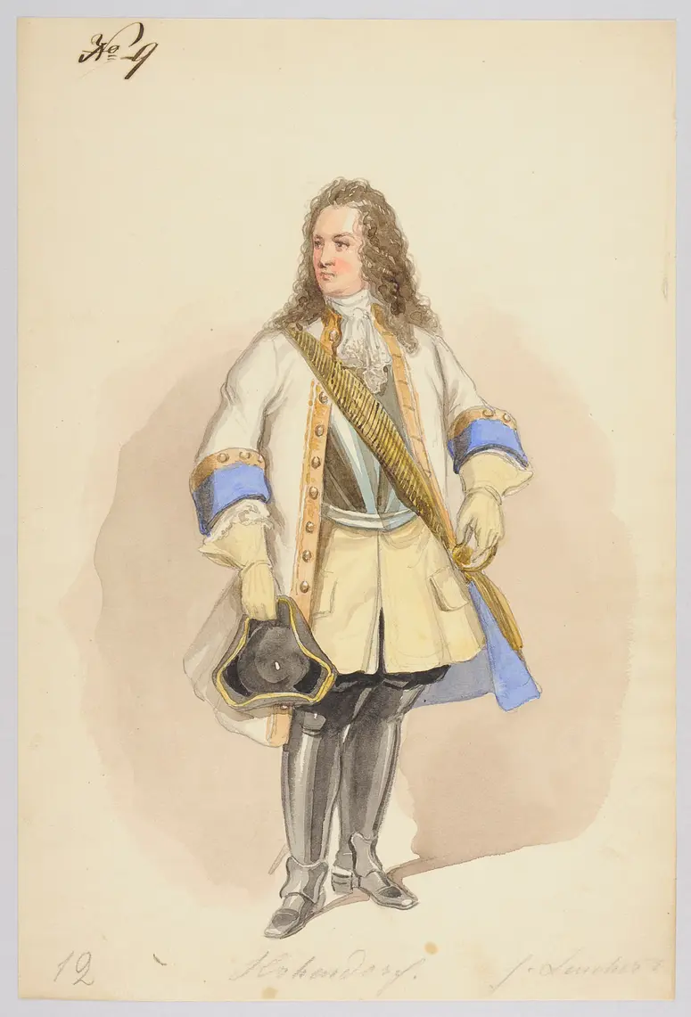 Am Tage von Oudenaarde, Alternativtitel: Am Tage von Oudenarde, Titel der Serie: Figurinen des k.k. Hof-Burgtheaters