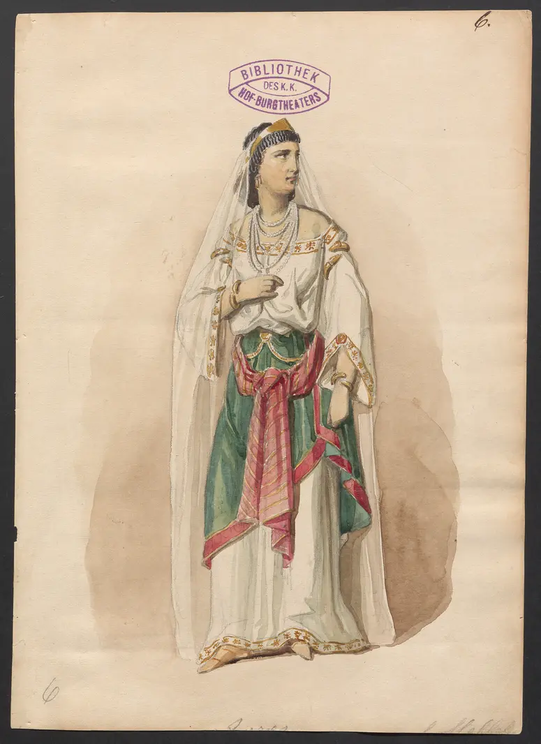 Esther, Titel der Serie: Figurinen des k.k. Hof-Burgtheaters