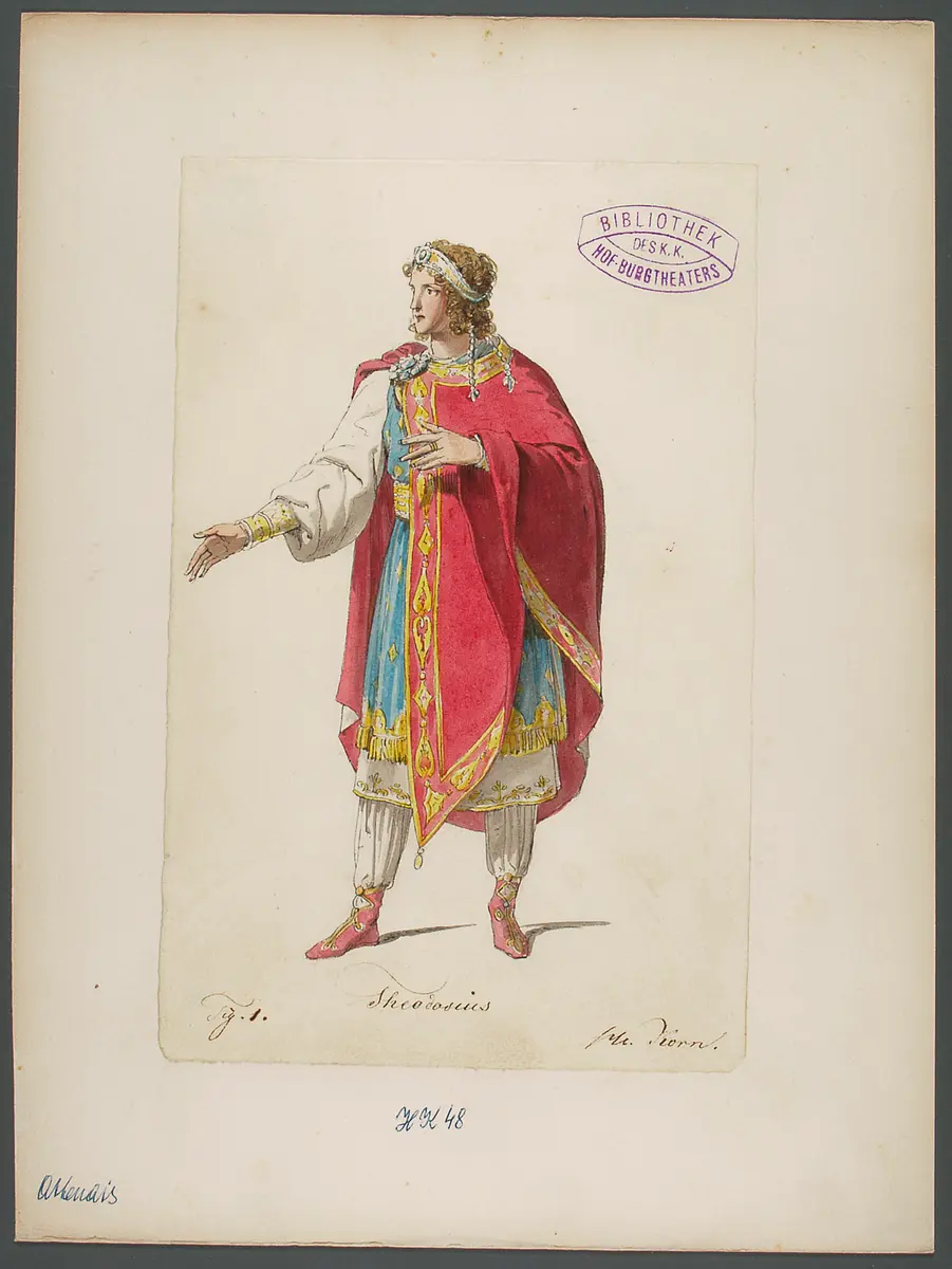Athenais, Titel der Serie: Figurinen des k.k. Hof-Burgtheaters