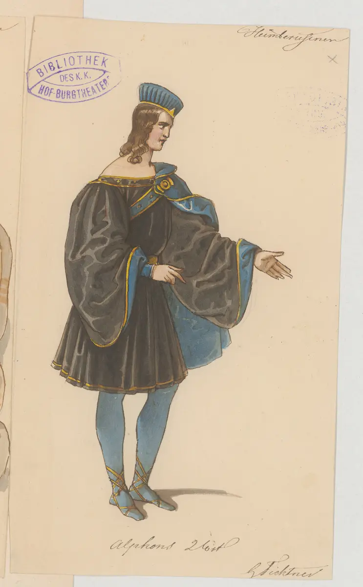 Die Heimberufenen, Titel der Serie: Figurinen des k.k. Hof-Burgtheaters