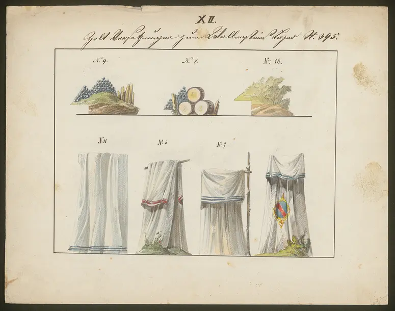 Wallensteins Lager, Titel der Serie: Dekorationsfundus der Hoftheater (Altbestand aus der ersten Hälfte des 19. Jh.)