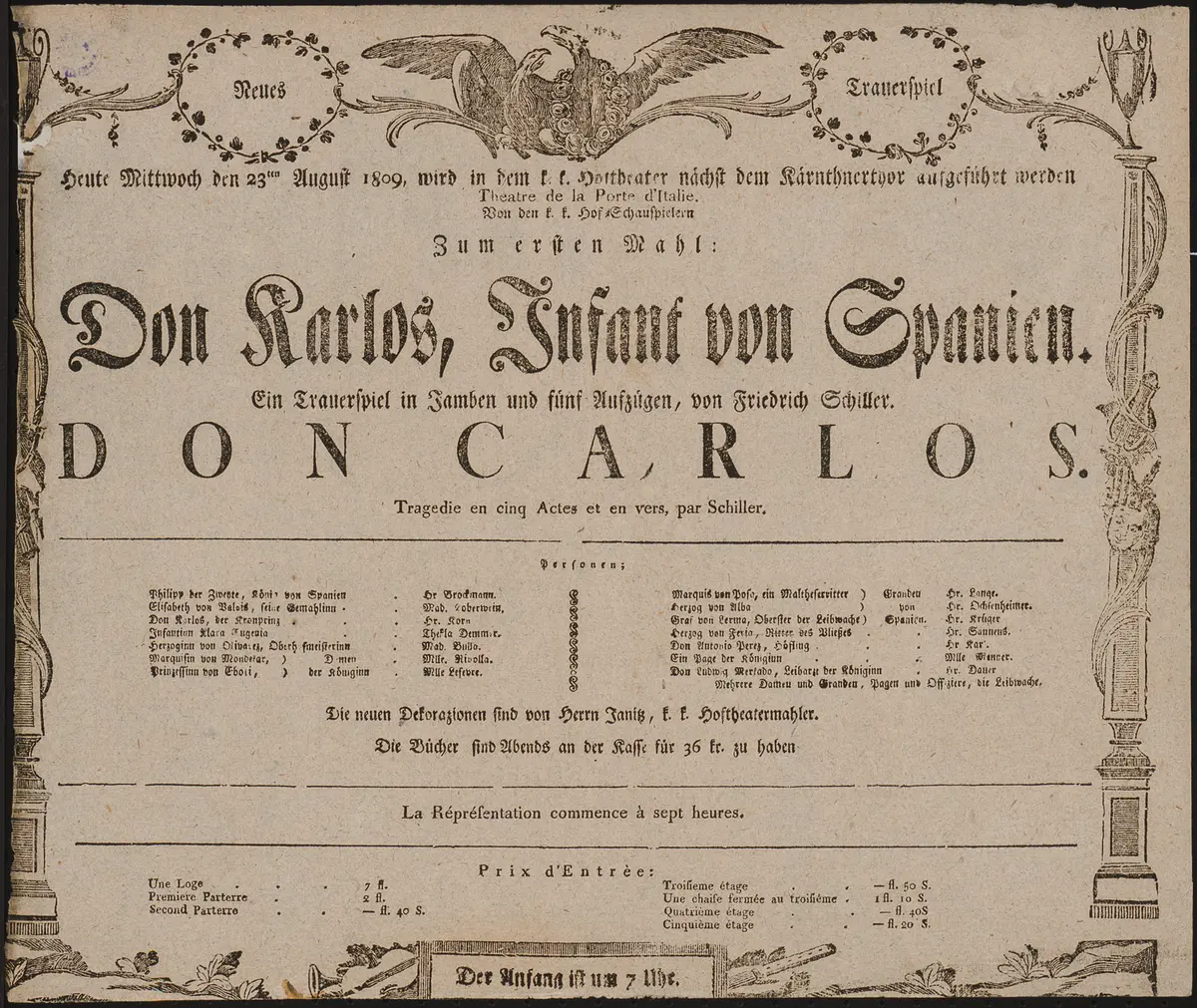 Don Karlos, Infant von Spanien, Weiterer Titel: Don Carlos