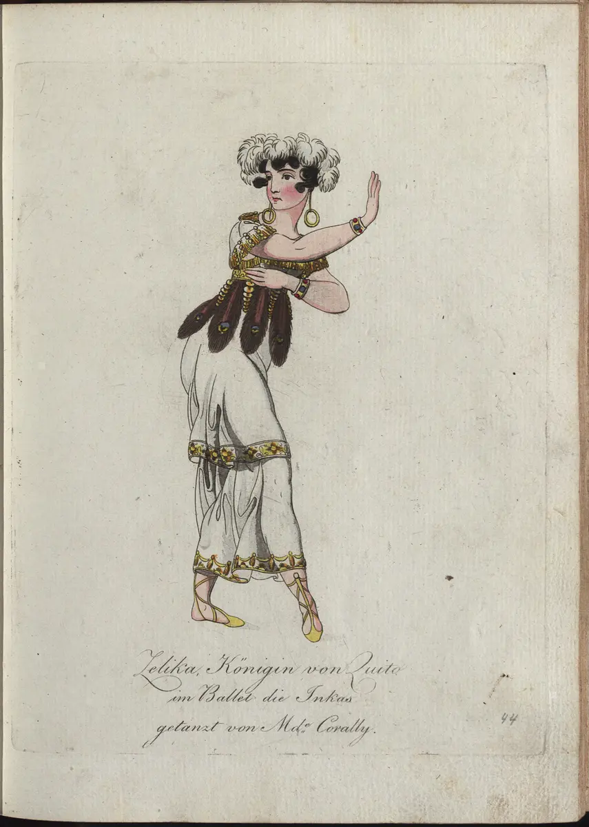 Die Inkas, Titel der Serie: Auswahl schöner Costumes für Theater- und Ball-Anzüge