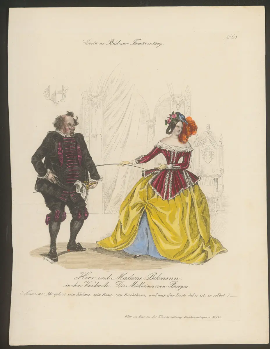 Die Müllerin von Burgos, Titel der Serie: Costume-Bild, Name der Zeitschrift: Wiener Theaterzeitung