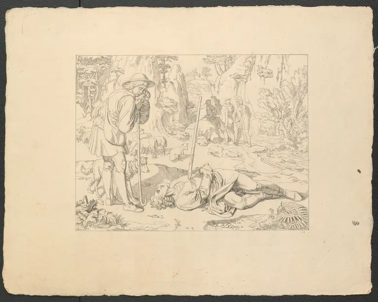 Leben und Tod der heiligen Genoveva, Titel in Vorlageform: Bilder zu Tiecks Genovefa