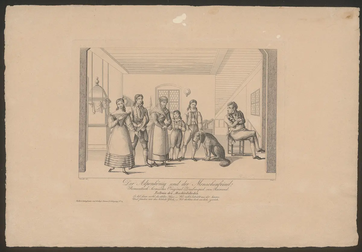 Der Alpenkönig und der Menschenfeind, Titel der Serie: Theatralische Bilder-Gallerie, Name der Zeitschrift: Wiener Theaterzeitung
