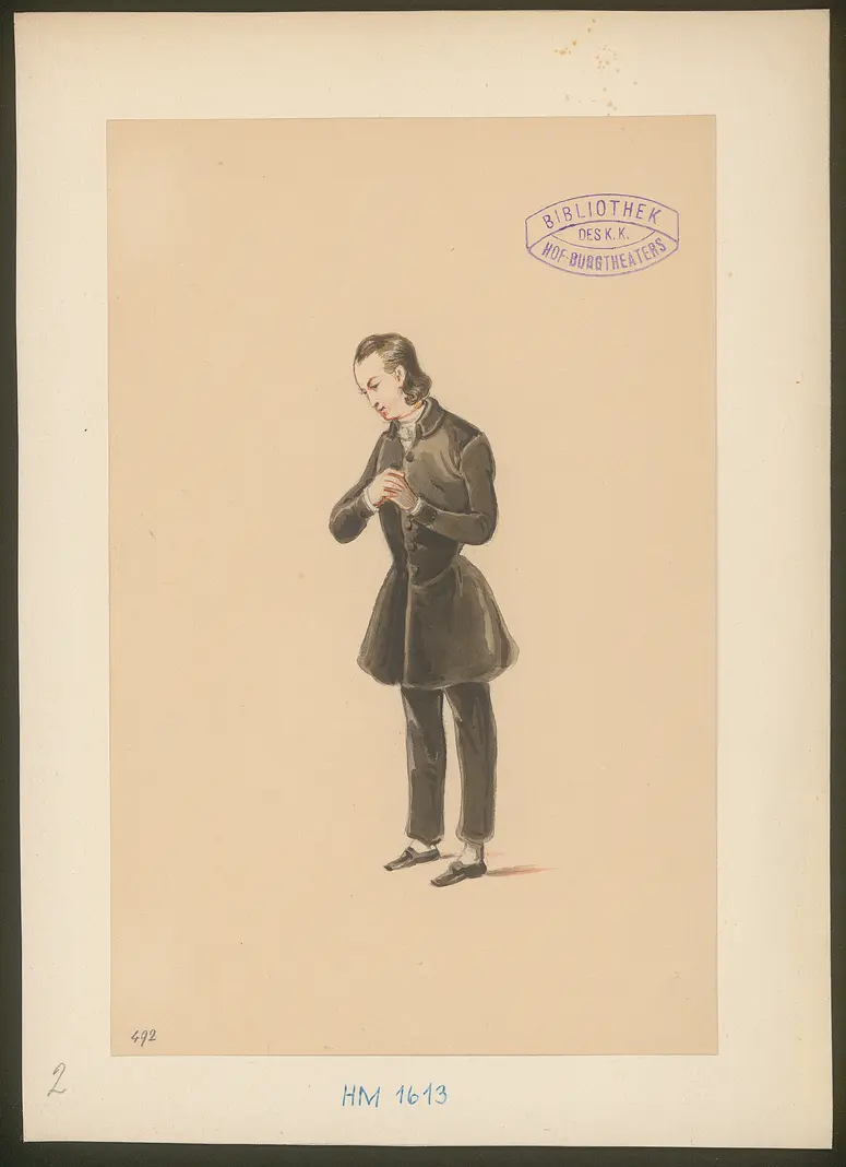 Die Hochzeitsreise, Titel der Serie: Figurinen des k.k. Hof-Burgtheaters