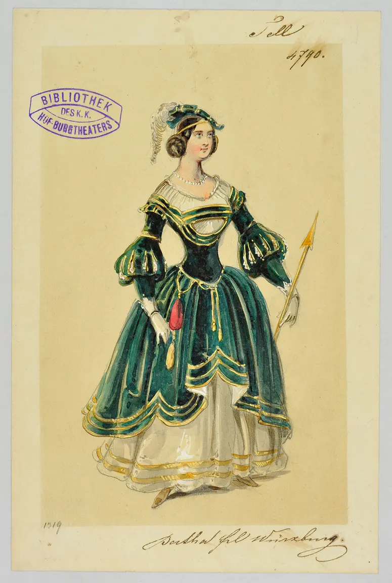 Wilhelm Tell, Titel der Serie: Figurinen des k.k. Hof-Burgtheaters