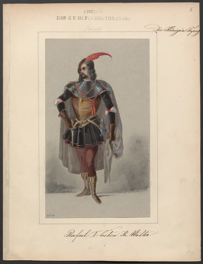 Königin Topas, Originaltitel: La reine Topaze, Titel der Serie: Figurinen des k.k. Hofoperntheaters
