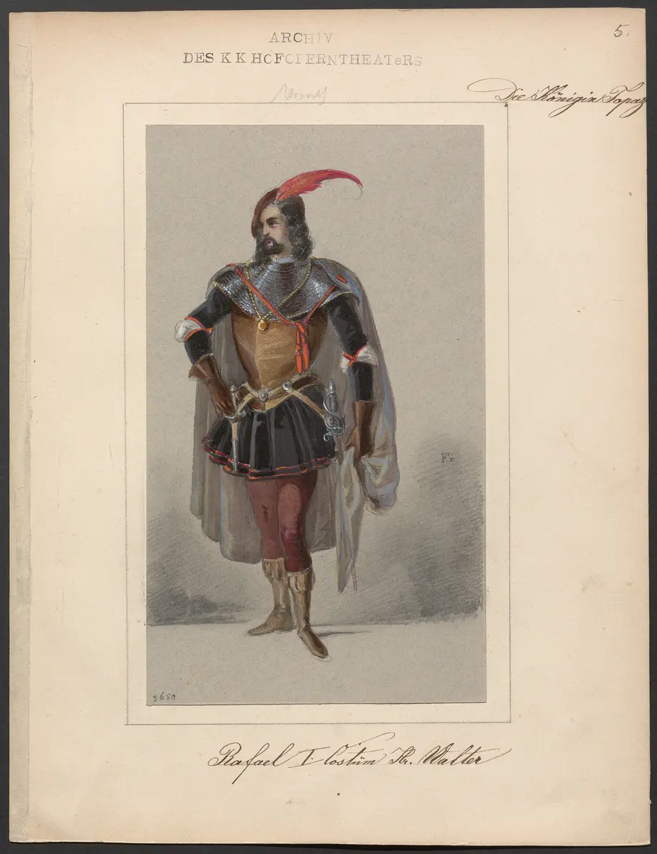 Königin Topas, Originaltitel: La reine Topaze, Titel der Serie: Figurinen des k.k. Hofoperntheaters