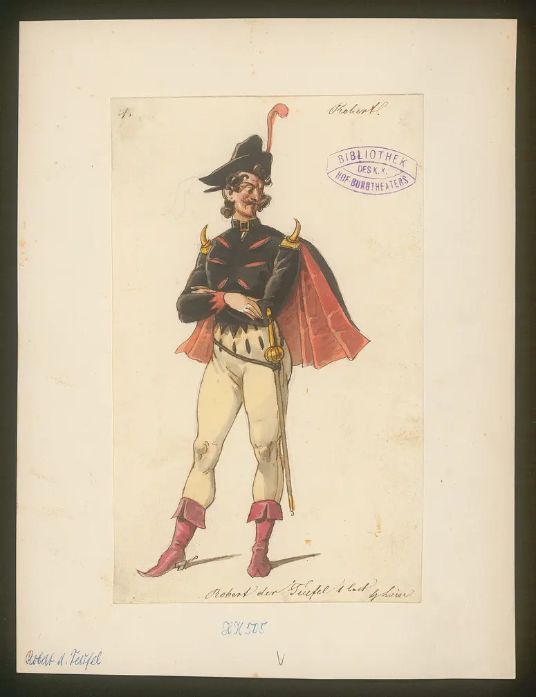 Robert der Teufel, Titel der Serie: Figurinen des k.k. Hof-Burgtheaters