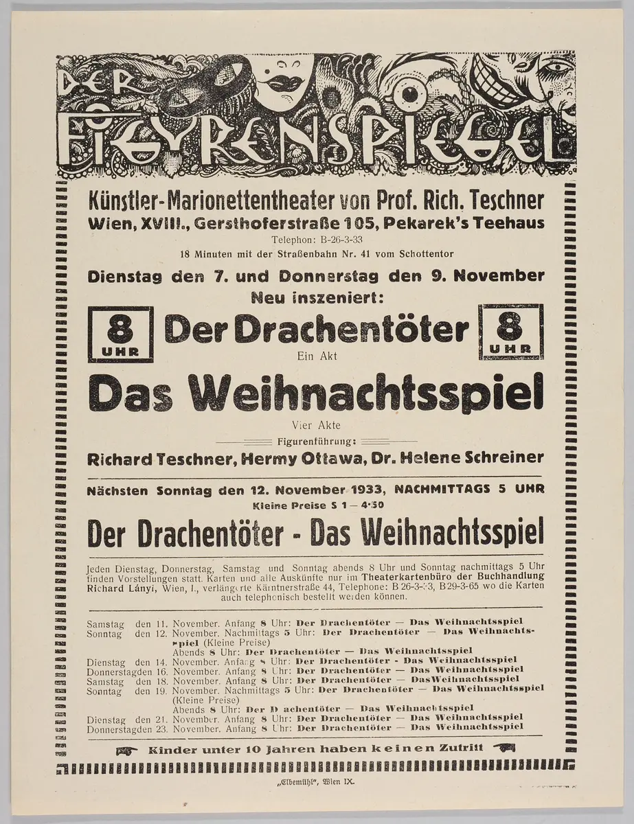 Der Figurenspiegel, Verweis auf Stücktitel: Der Drachentöter, Verweis auf Stücktitel: Das Weihnachtsspiel