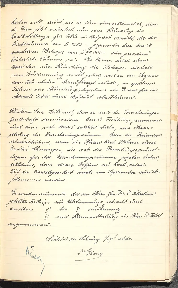 Protokolle der Ausschusssitzungen des Vereines des Deutschen Volkstheaters in Wien
