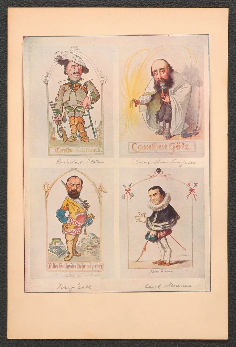 Comthur Tellramund / Comthur Götz / Ritter Gallus der Geheimschreiber / Ritter Pelikan