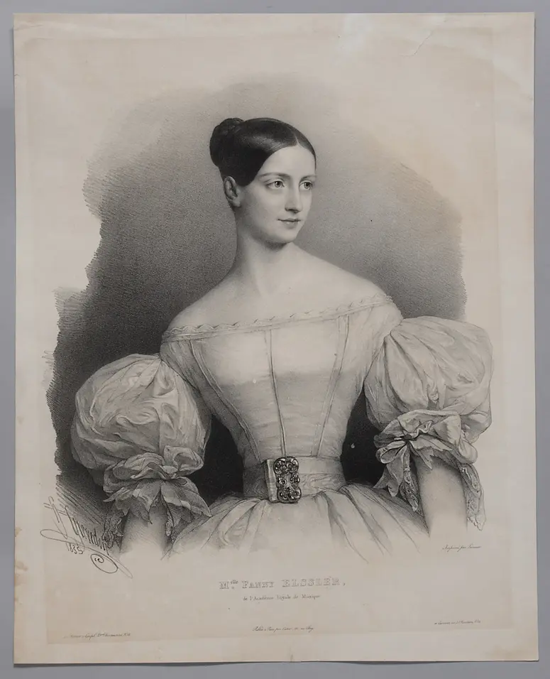 Fanny Elßler, Titel in Vorlageform: Mlle. Fanny Elssler de l'Académie Royale de Musique