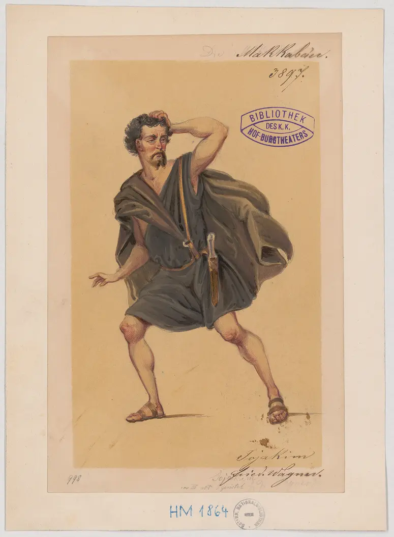 Die Makkabäer, Titel der Serie: Figurinen des k.k. Hof-Burgtheaters