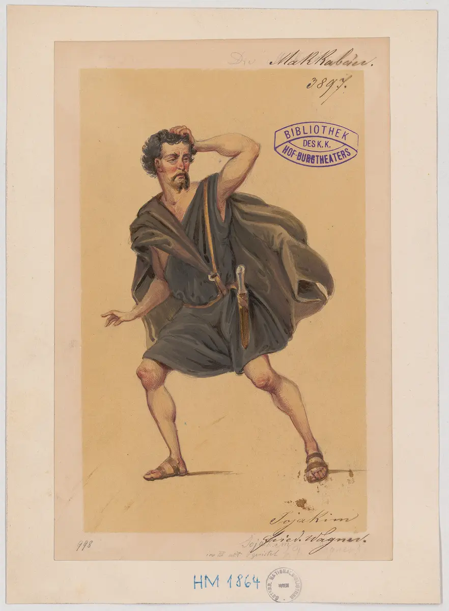 Die Makkabäer, Titel der Serie: Figurinen des k.k. Hof-Burgtheaters