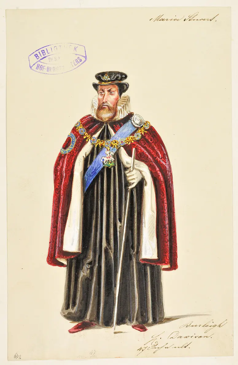 Maria Stuart, Titel der Serie: Figurinen des k.k. Hof-Burgtheaters