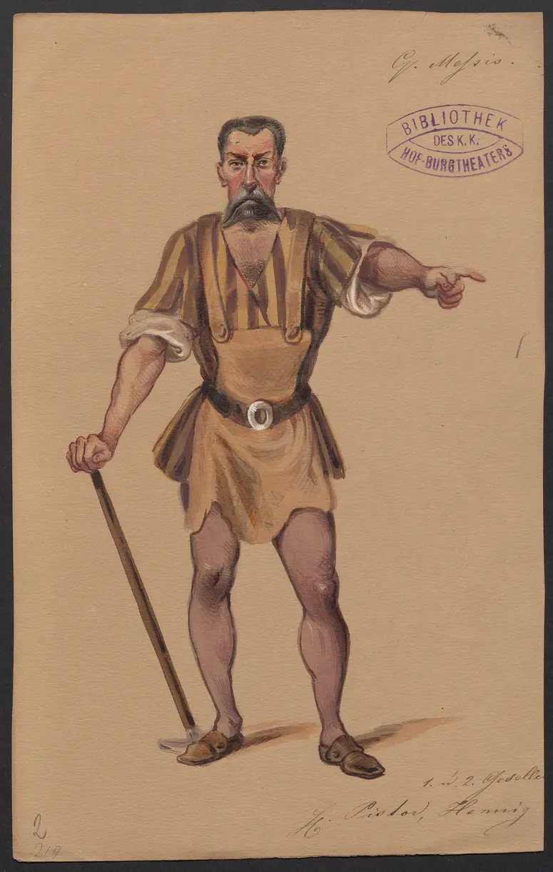 Quentin Messis, Titel der Serie: Figurinen des k.k. Hof-Burgtheaters