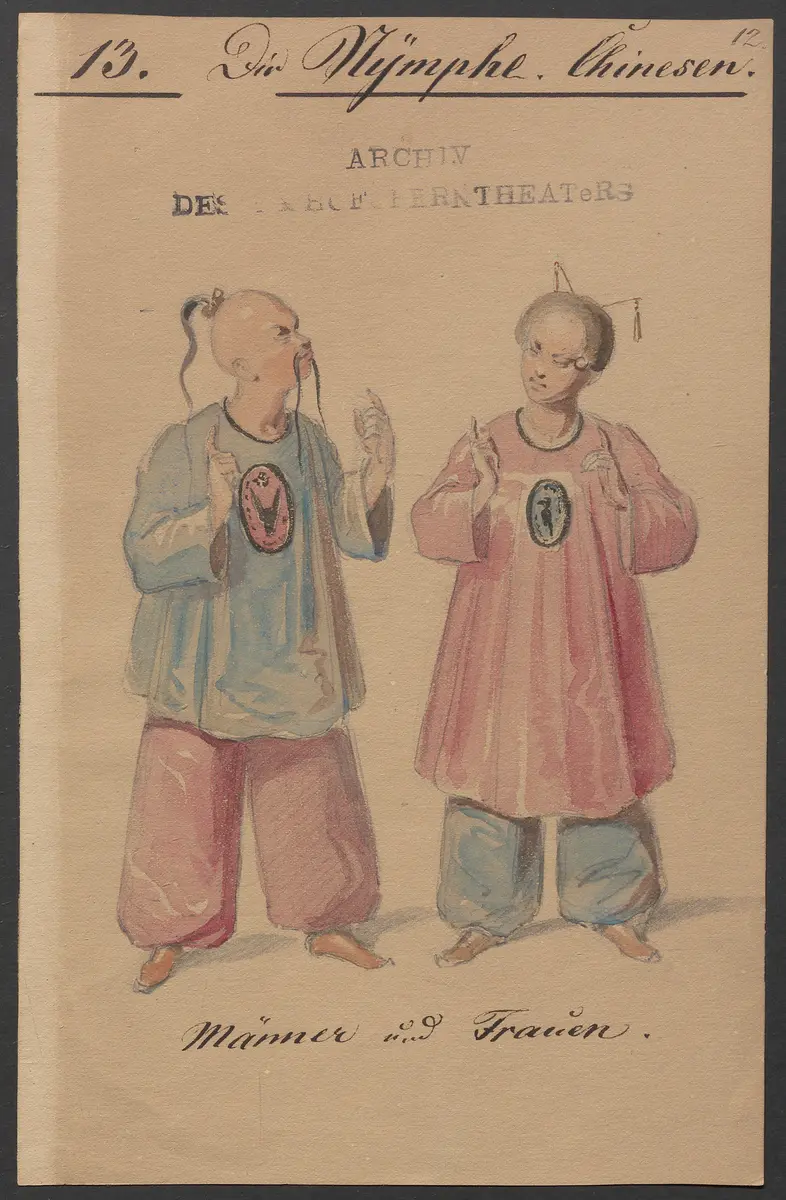 Die Nymphe, Titel der Serie: Figurinen des k.k. Hofoperntheaters