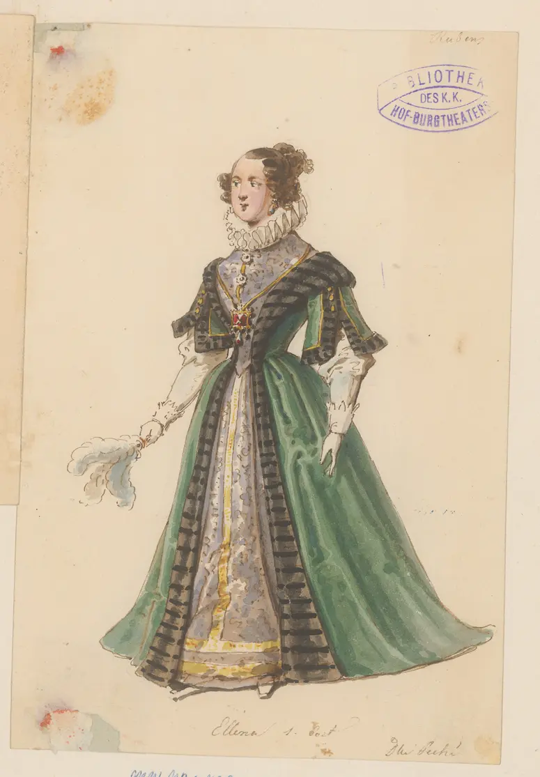 Rubens in Madrid, Titel der Serie: Figurinen des k.k. Hof-Burgtheaters