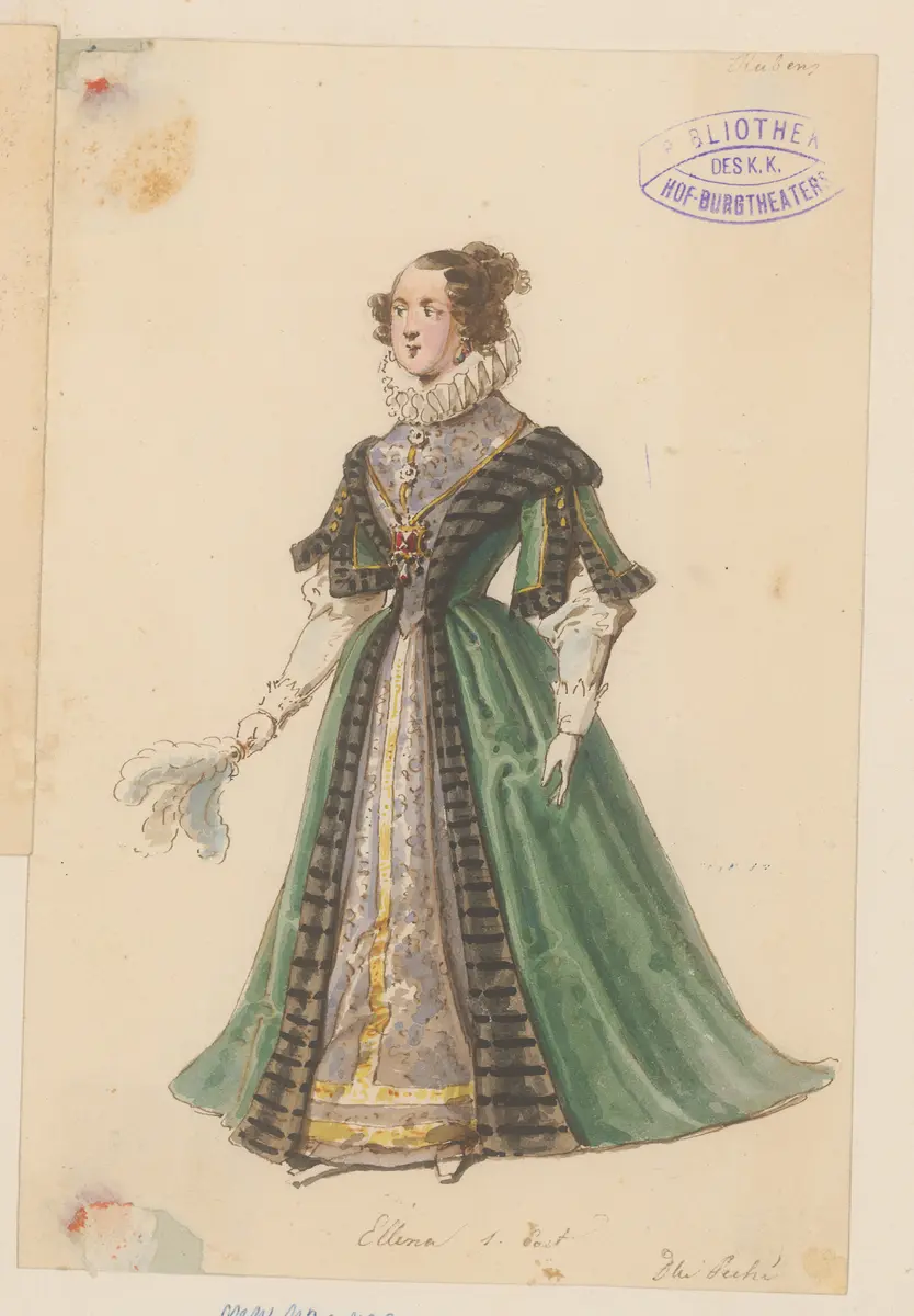 Rubens in Madrid, Titel der Serie: Figurinen des k.k. Hof-Burgtheaters