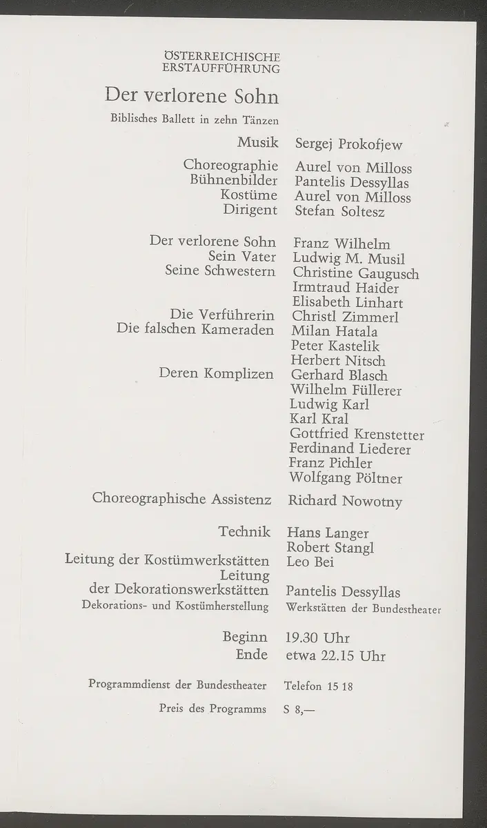 Orpheus, Relazioni fragili, Der verlorene Sohn