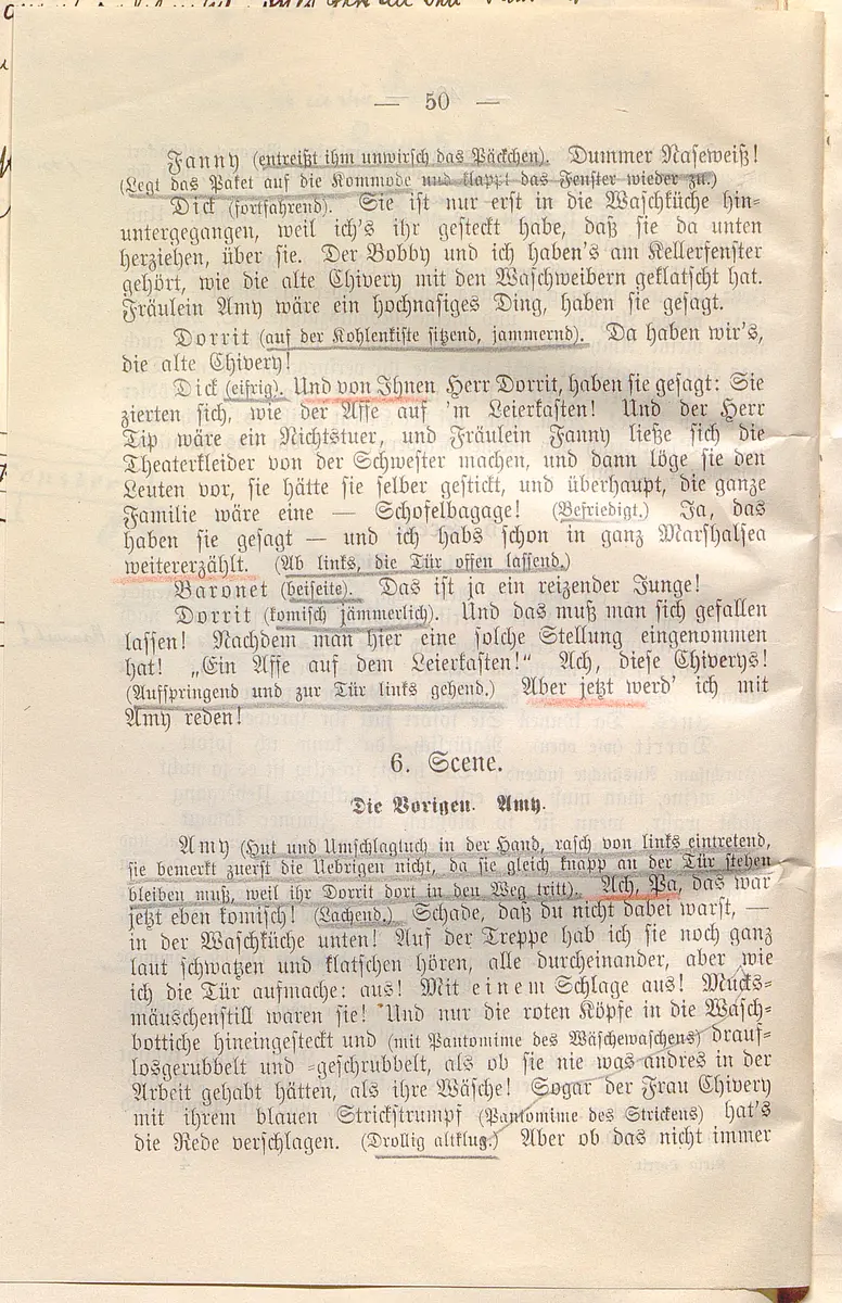 Klein Dorrit. Lustspiel in drei Akten