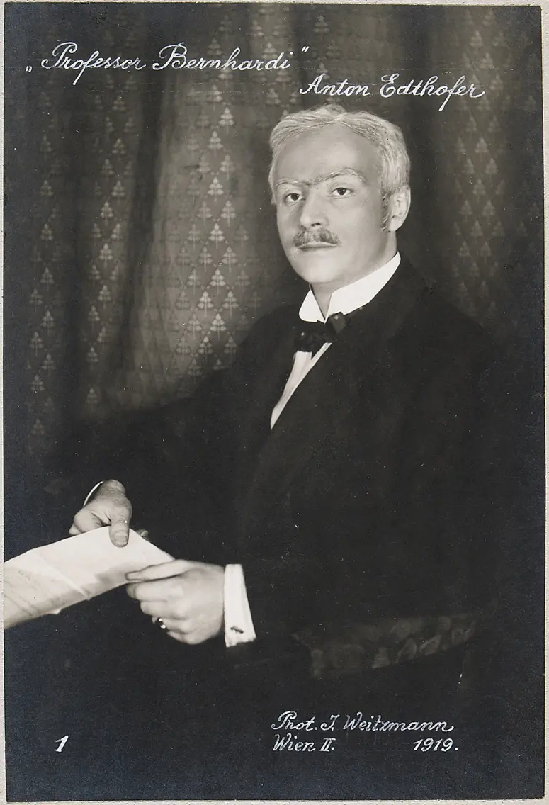 Anton Edthofer, Verweis auf Stücktitel: Professor Bernhardi