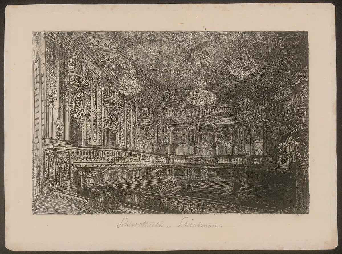 Wien, Schönbrunner Schlosstheater, Titel in Vorlageform: Das Schlosstheater zu Schönbrunn