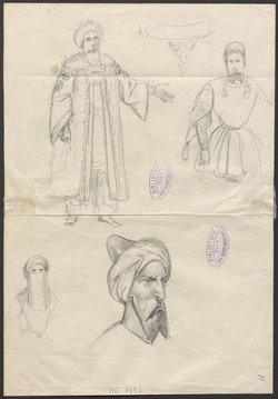 Der Rubin, Titel der Serie: Figurinen des K. K. Hof-Burgtheaters