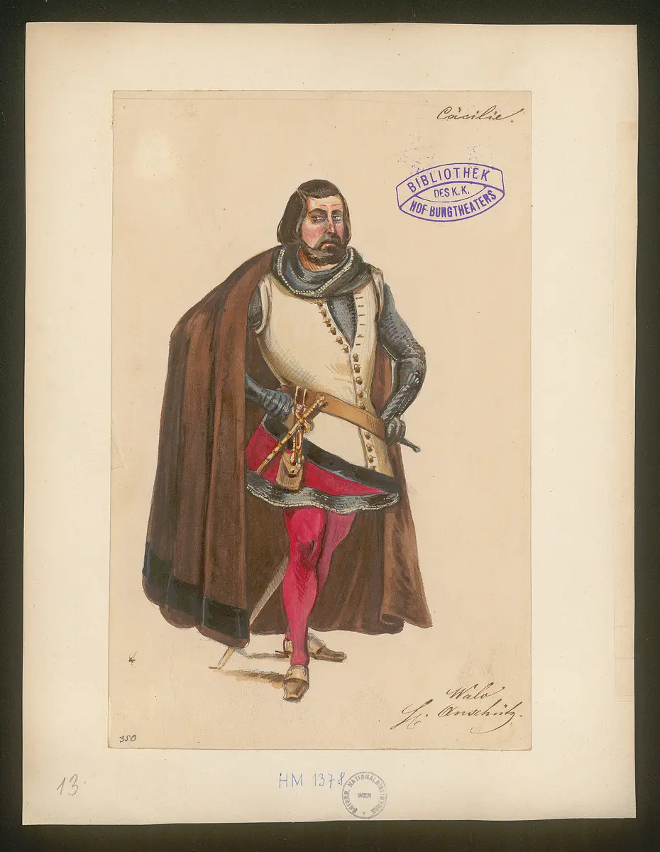 Cäcilia von Albano, Titel der Serie: Figurinen des k.k. Hof-Burgtheaters