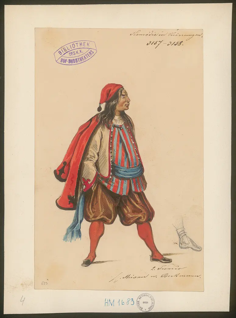 Die Komödie der Irrungen, Originaltitel: The Comedy of Errors, Titel der Serie: Figurinen des k.k. Hof-Burgtheaters