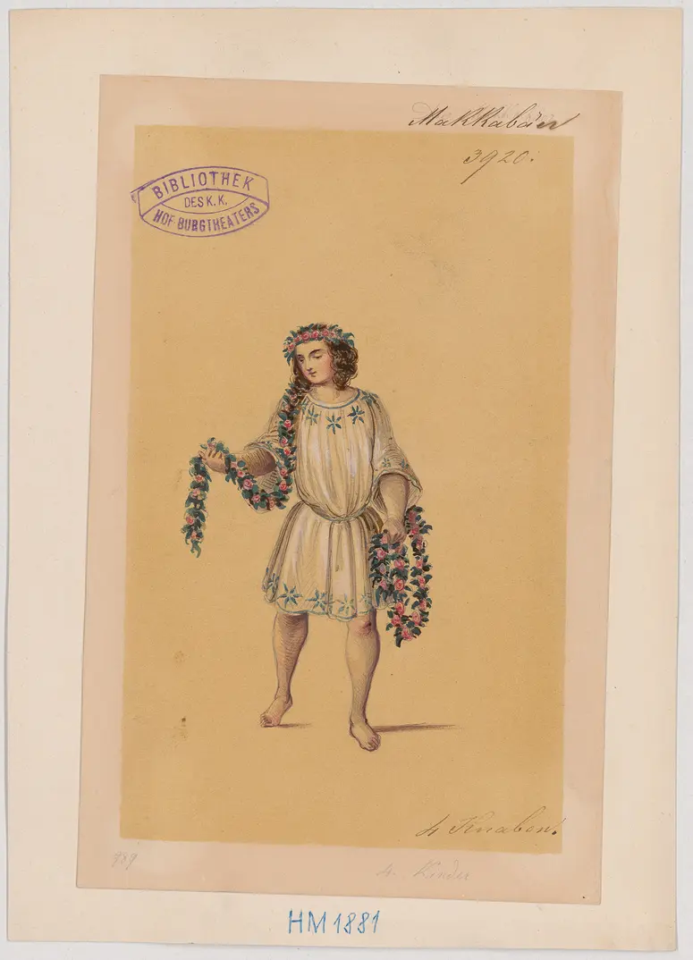 Die Makkabäer, Titel der Serie: Figurinen des k.k. Hof-Burgtheaters