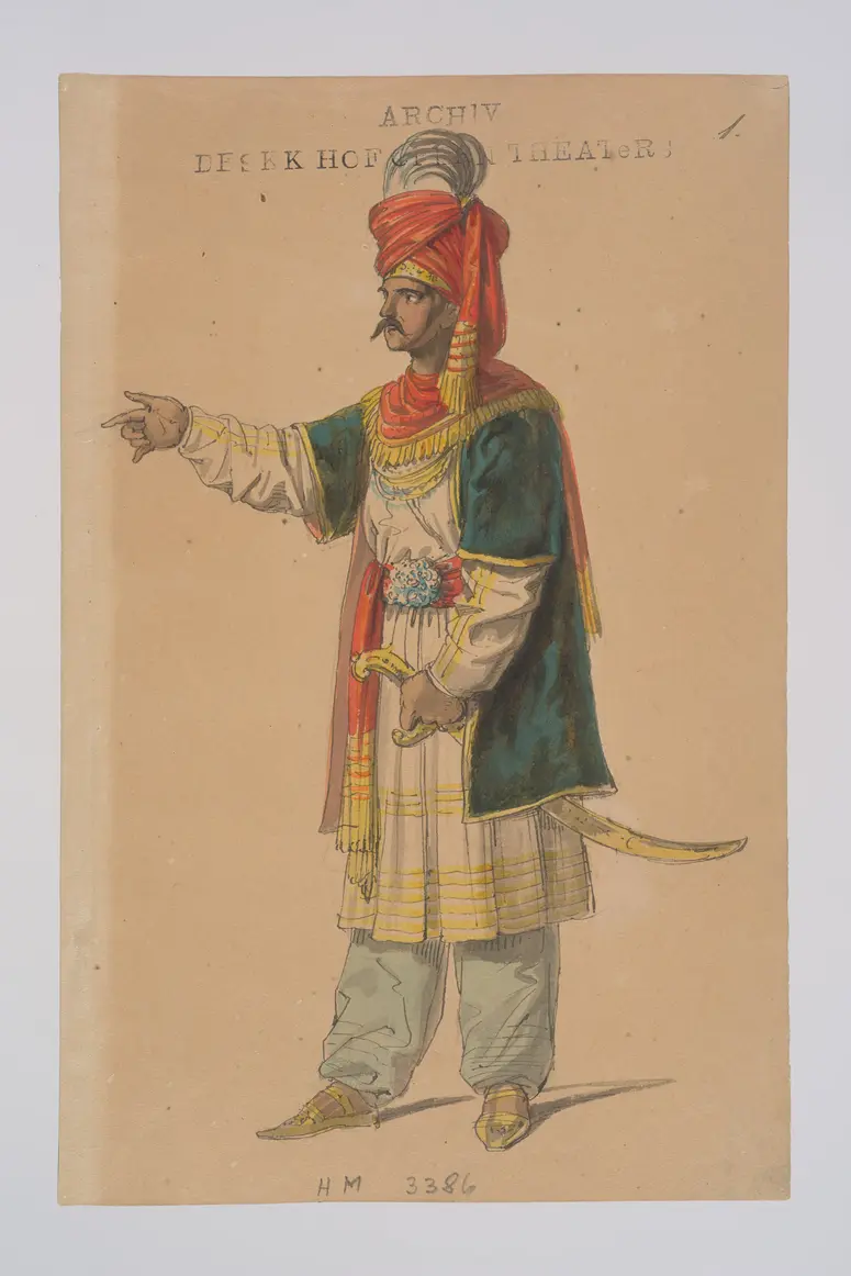Richard und Zoraide, Originaltitel: Ricciardo e Zoraide, Titel der Serie: Figurinen des k.k. Hofoperntheaters
