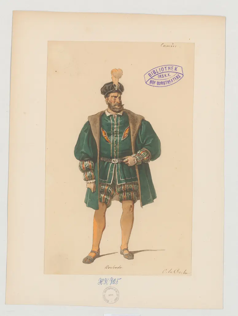 Camoens, Titel der Serie: Figurinen des k.k. Hof-Burgtheaters