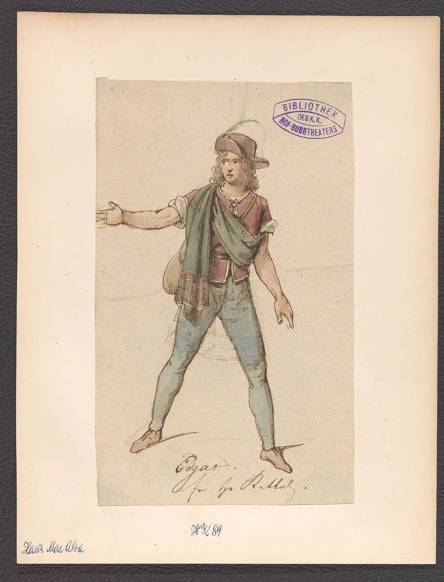 Das Haus Mac Alva, Titel der Serie: Figurinen des k.k. Hof-Burgtheaters