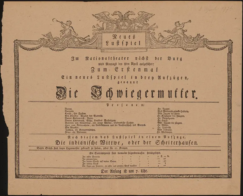 Die Schwiegermutter, Die indianische Witwe oder Der Scheiterhaufen