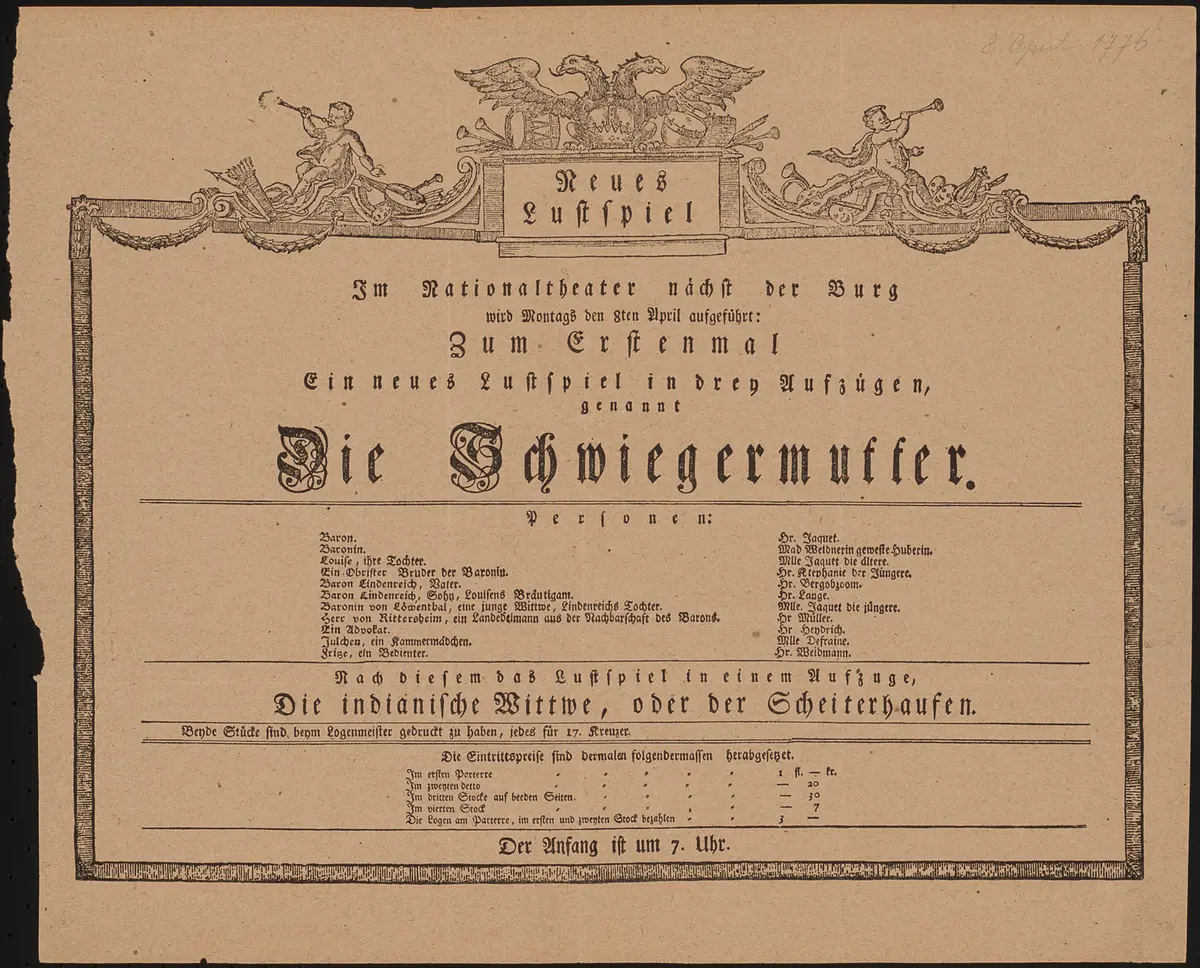 Die Schwiegermutter, Die indianische Witwe oder Der Scheiterhaufen